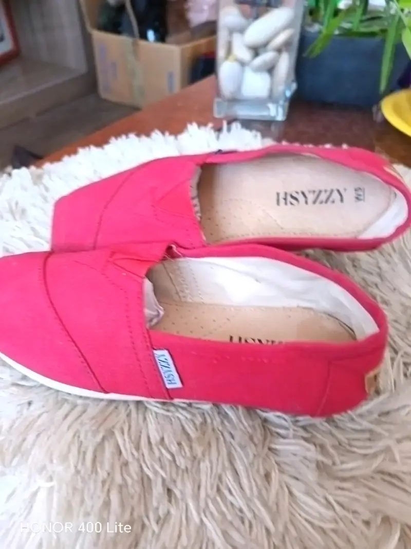 Alpargatas rojas de lona para mujer Hsyzy - 3