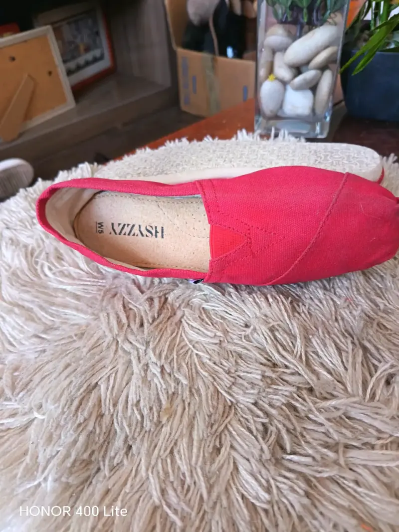 Alpargatas rojas de lona para mujer Hsyzy - 6
