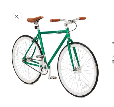 Bicicleta Urbana Verde Rowery con Asiento Café - miniatura 1