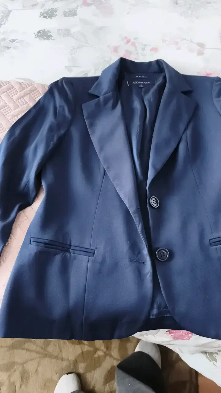 Blazer azul marino para mujer talla M - 1