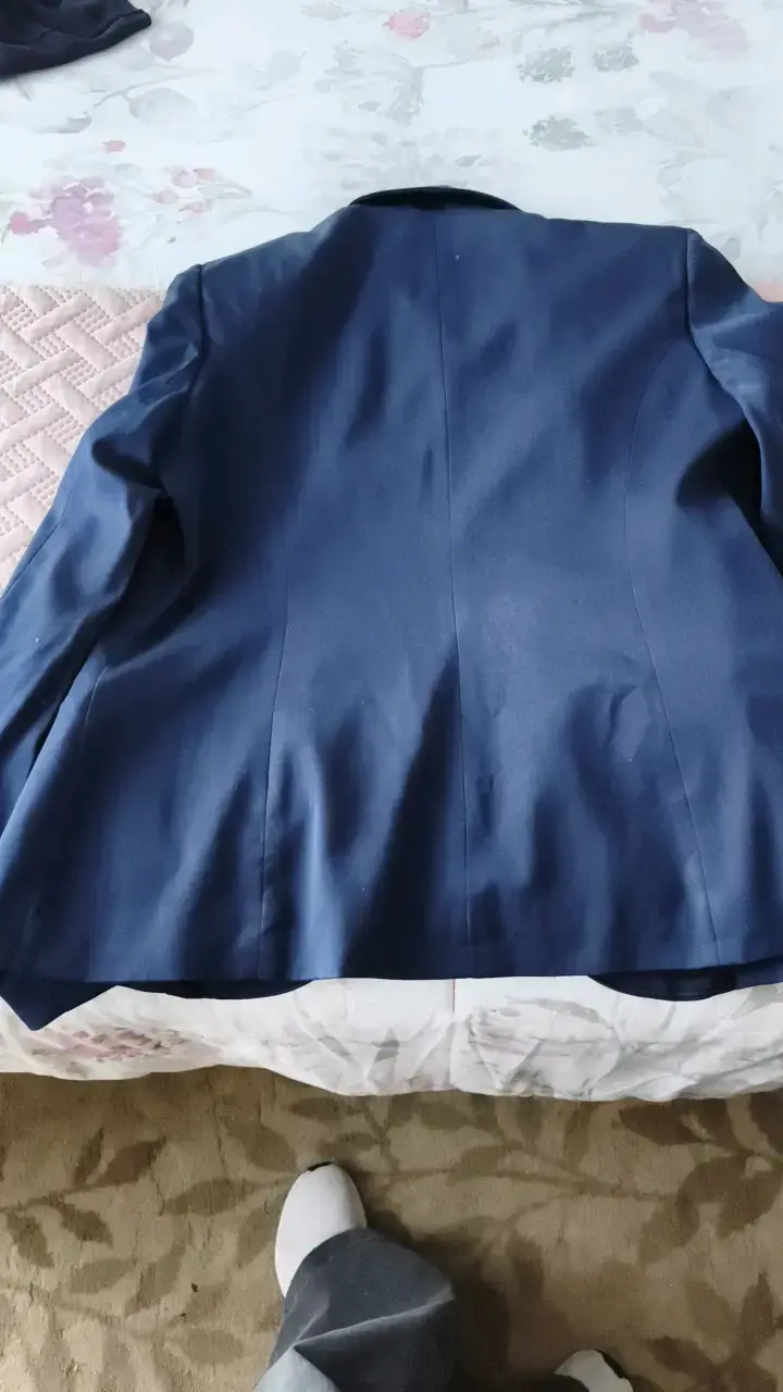 Blazer azul marino para mujer talla M - 3