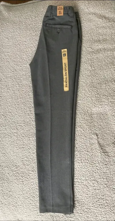 Pantalón de colegio  gris para niño talla 12 - miniatura 1