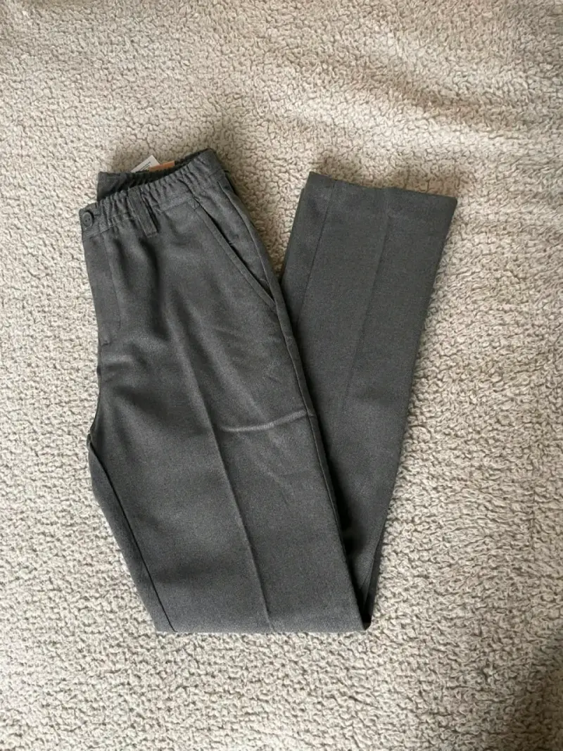 Pantalón de colegio  gris para niño talla 12 - 2