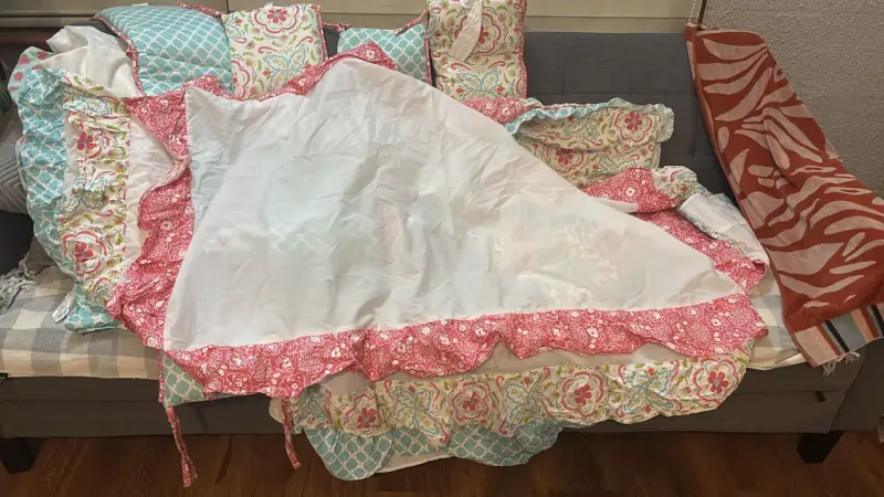 Set de ropa de cama infantil con diseño floral - 3