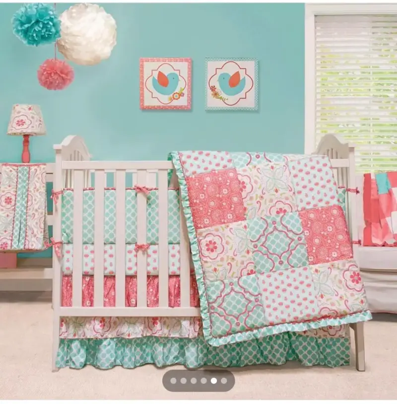 Set de ropa de cama infantil con diseño floral - 6