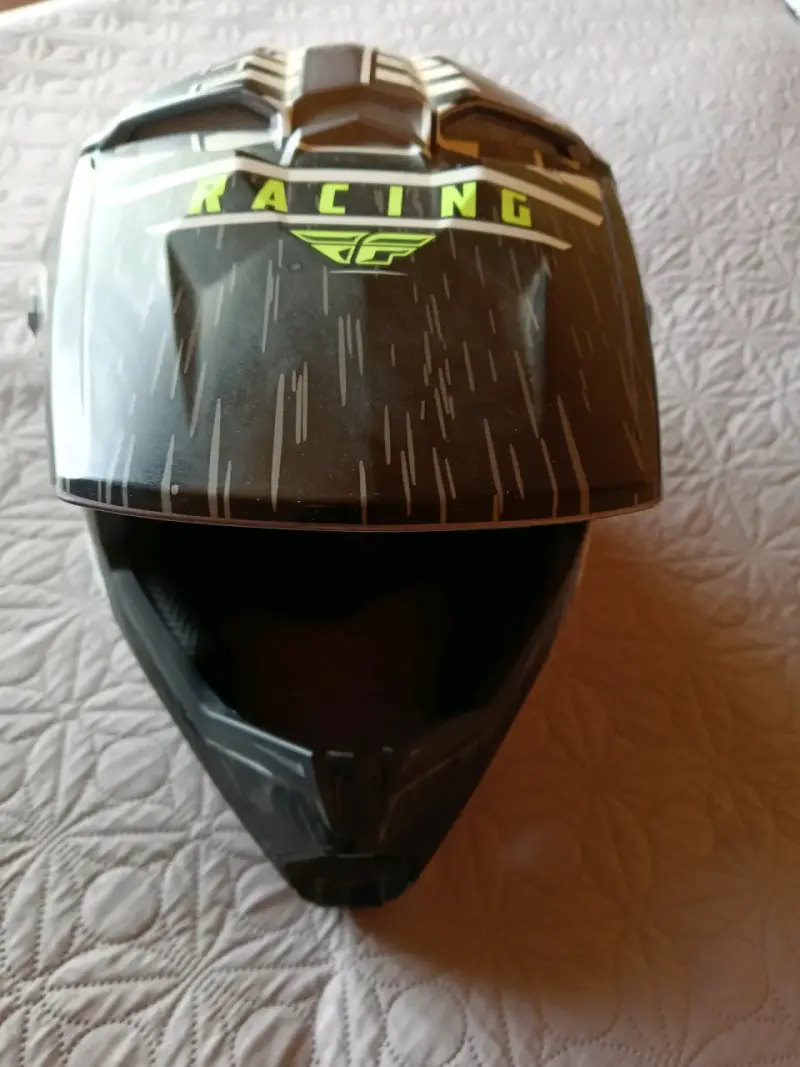Casco de motocross Fly Racing negro y blanco - 4