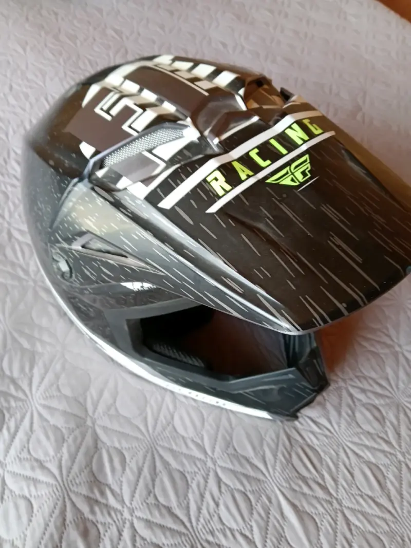 Casco de motocross Fly Racing negro y blanco - 5