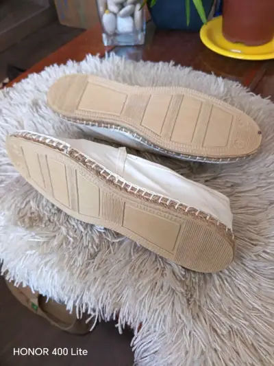 Alpargatas de lona beige unisex - miniatura 3