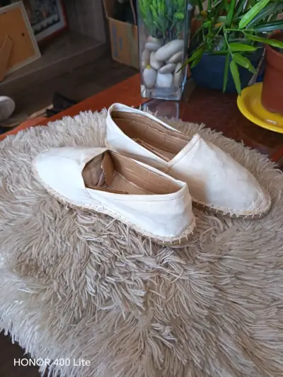 Alpargatas de lona beige unisex - miniatura 4