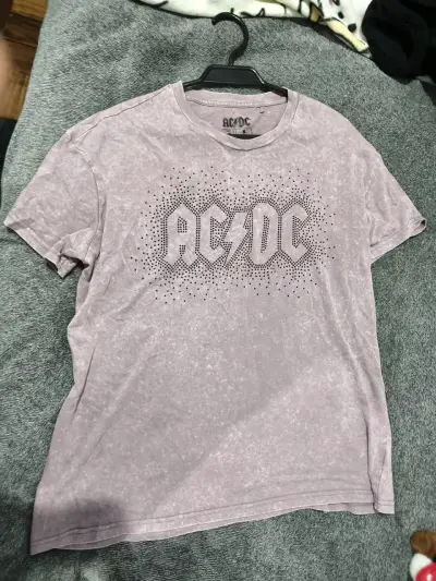 Polera AC/DC Lila Estilo Vintage - miniatura 1