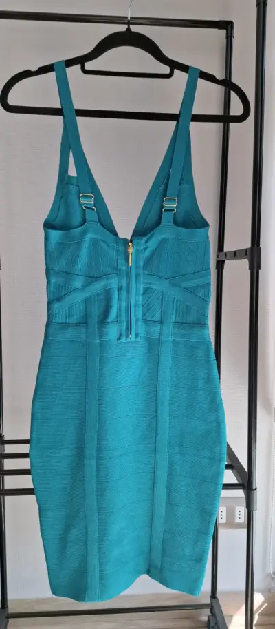 Vestido ajustado turquesa Guess con cierre dorado - miniatura 2