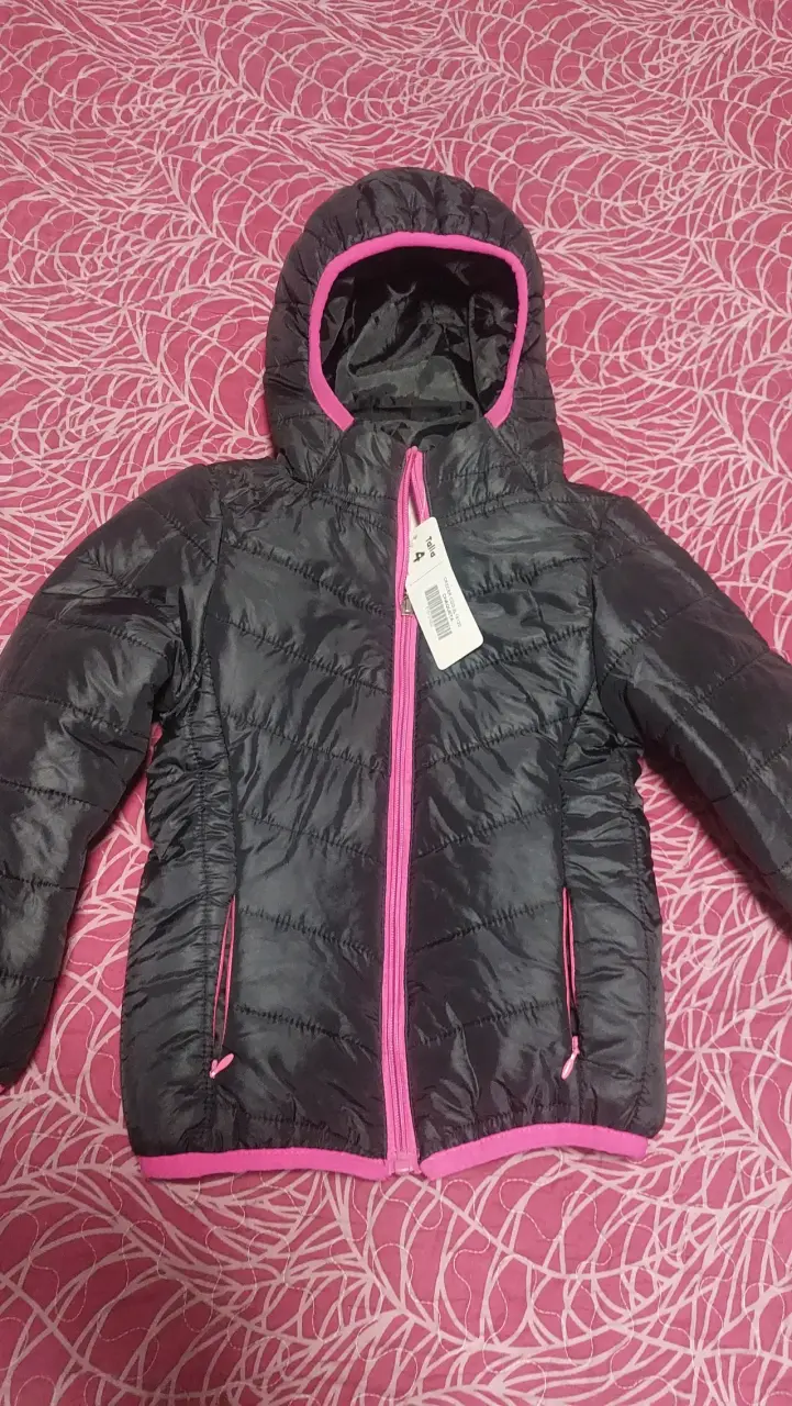 Chaqueta acolchada para niña con capucha - 1