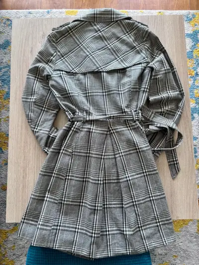Abrigo trench a cuadros Basement para mujer - miniatura 3
