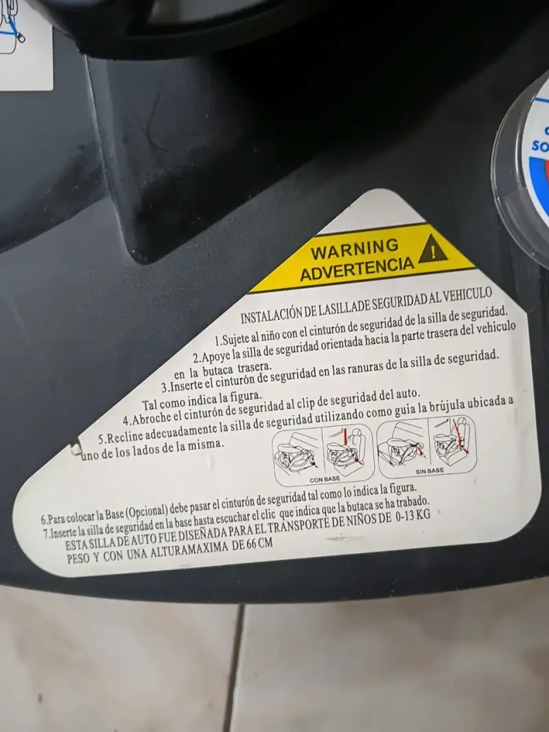 Silla de Auto Bebesit Roja y Negra para Bebé - 6