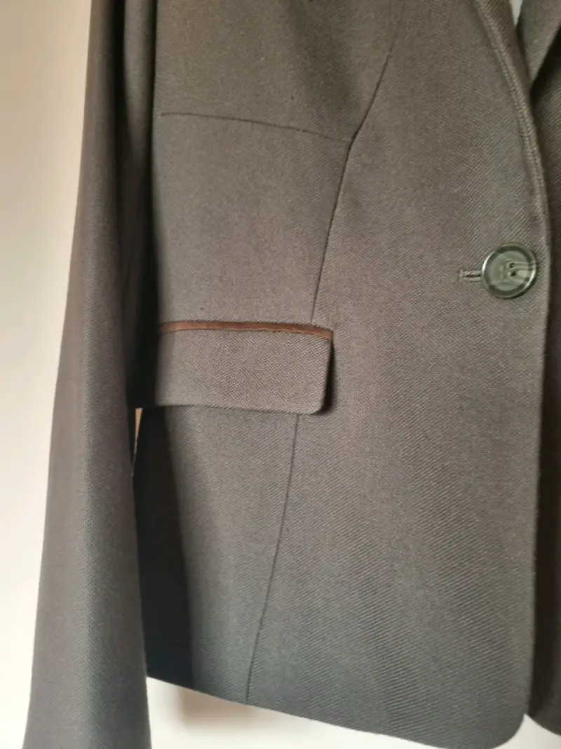 Blazer verde  con coderas de gamuza para hombre - 3