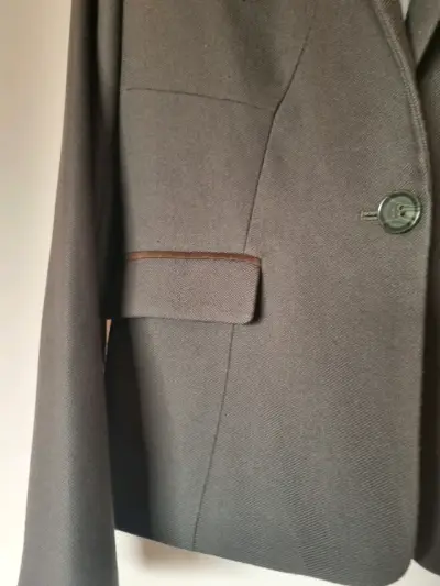 Blazer verde  con coderas de gamuza para hombre - miniatura 3