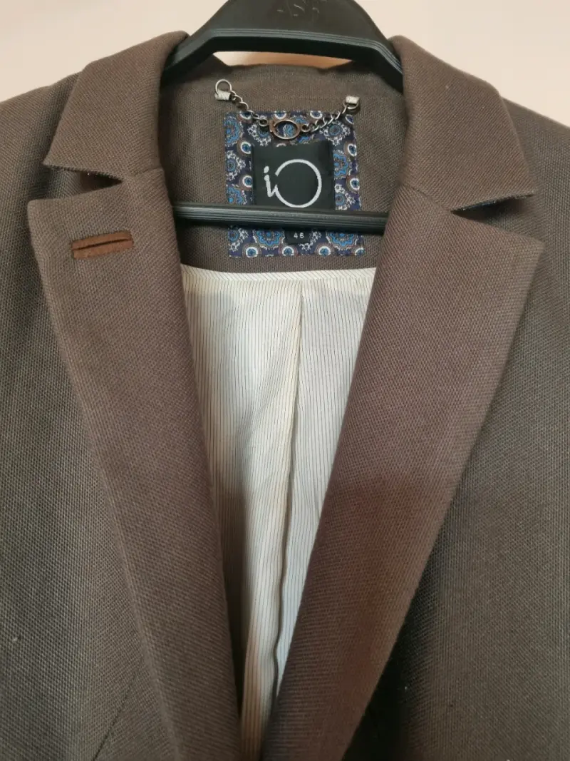 Blazer verde  con coderas de gamuza para hombre - 4