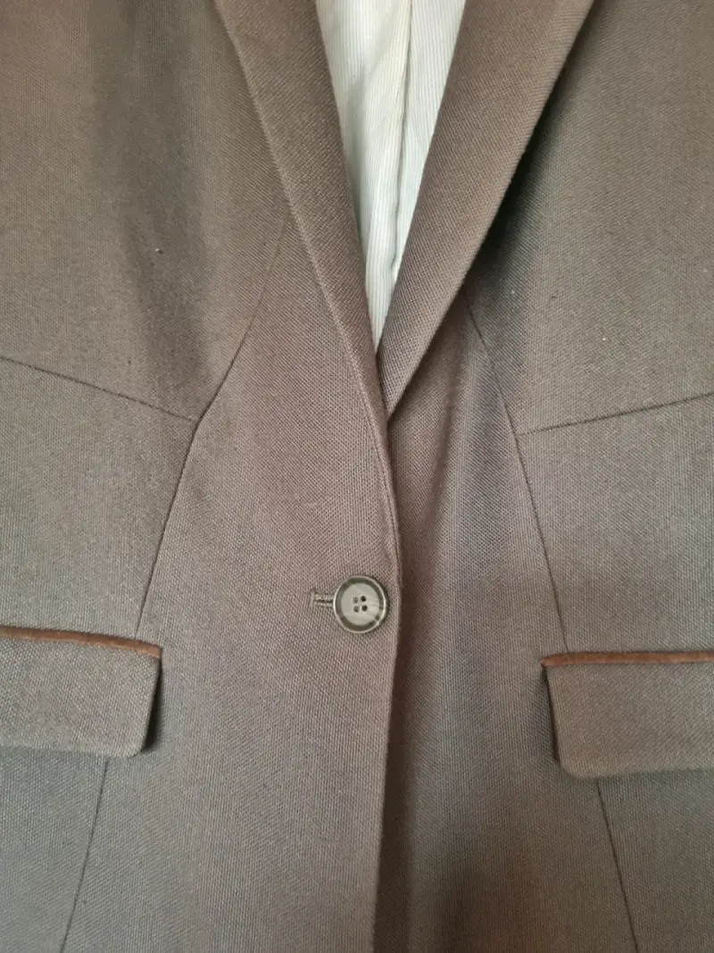 Blazer verde  con coderas de gamuza para hombre - 5