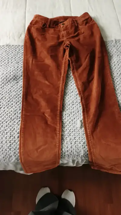 Pantalones de pana color marrón para hombre - miniatura 2
