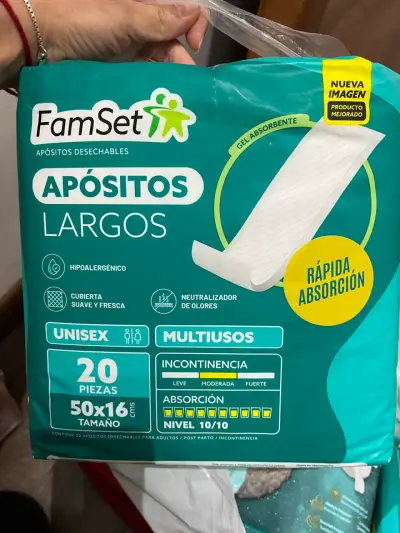 Apósitos Largos Desechables FamSet 20 Piezas - miniatura 1