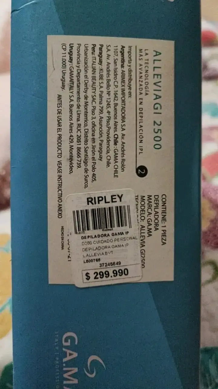 Depiladora IPL Gama Allevia GI 2500 - 3