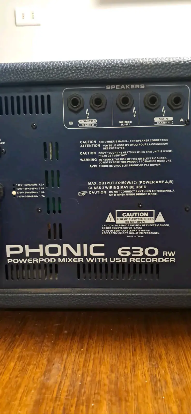 Amplificador Phonic Powerpod 630RW con USB - 4