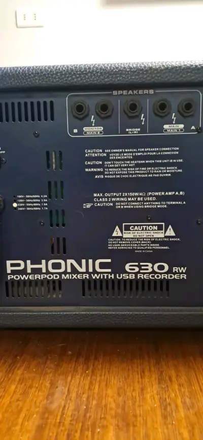 Amplificador Phonic Powerpod 630RW con USB - miniatura 4