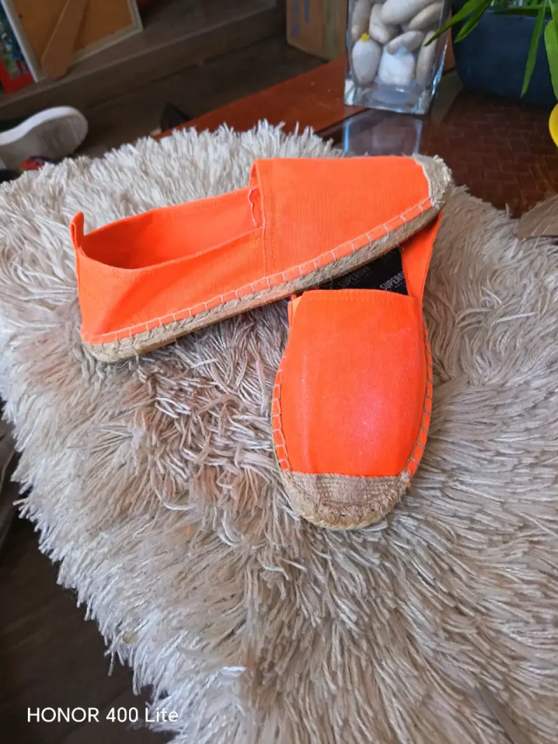 Alpargatas naranjas unisex de lona - 1