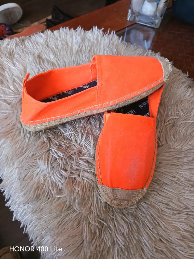 Alpargatas naranjas unisex de lona - 3