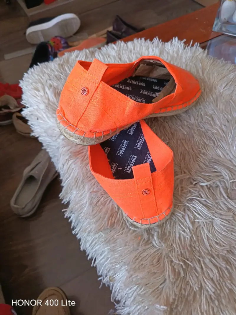 Alpargatas naranjas unisex de lona - 4