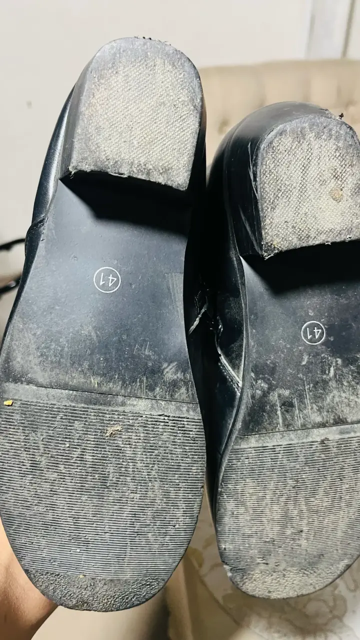 Botines de cuero negro con hebillas talla 41 - 3