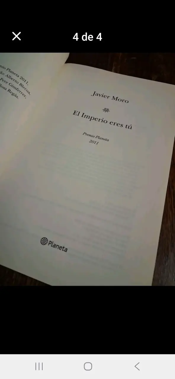 Libro 'El Imperio Eres Tú' de Javier Moro - 3