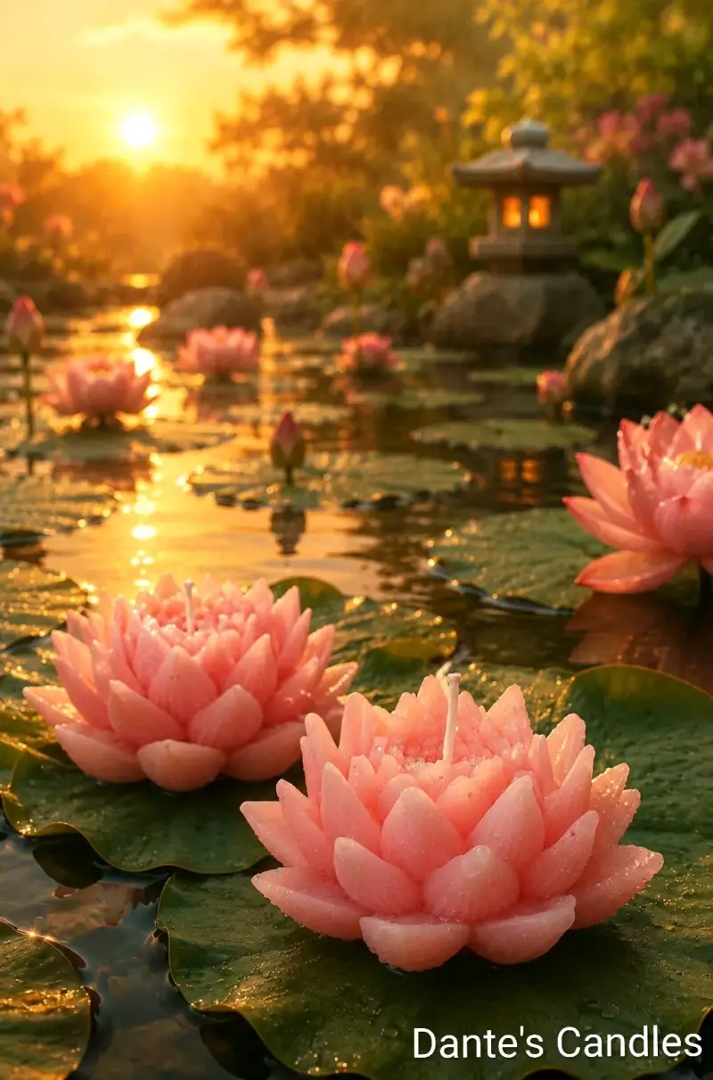 Vela flor de loto
