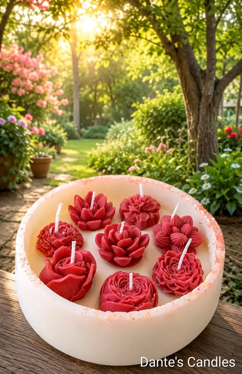 Velas decorativas en forma de cactus y flores - 4
