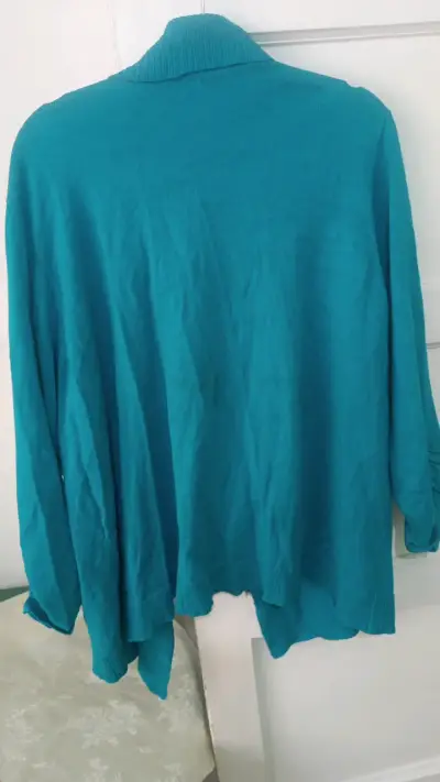 Cardigan turquesa para mujer Avenue - miniatura 4