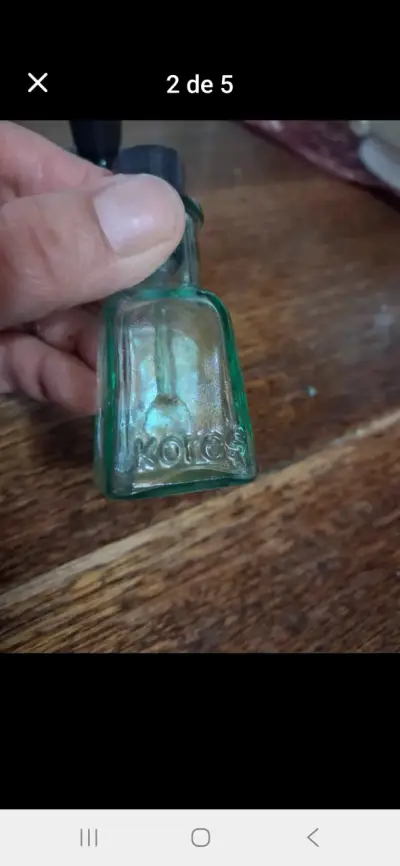 2 Botellas de vidrio vintage Kores - miniatura 2