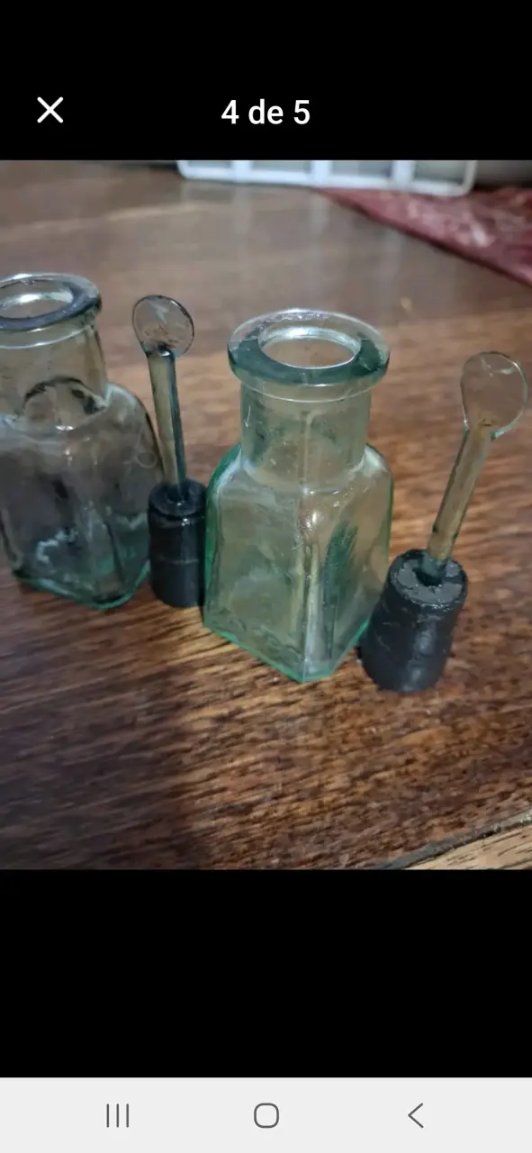2 Botellas de vidrio vintage Kores - 4