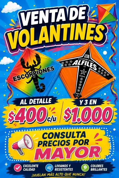Volantines coloridos y resistentes - miniatura 1