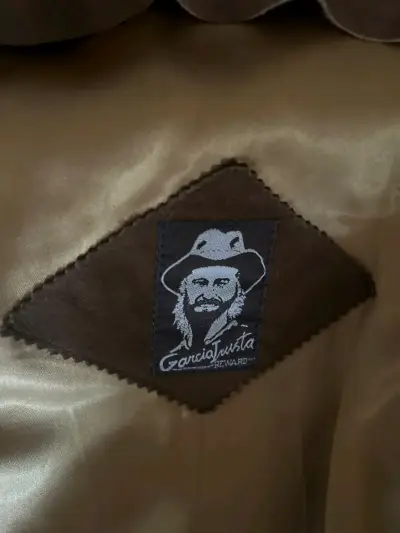 Chaqueta de lana con parches marrones Garcia Fausta - miniatura 3