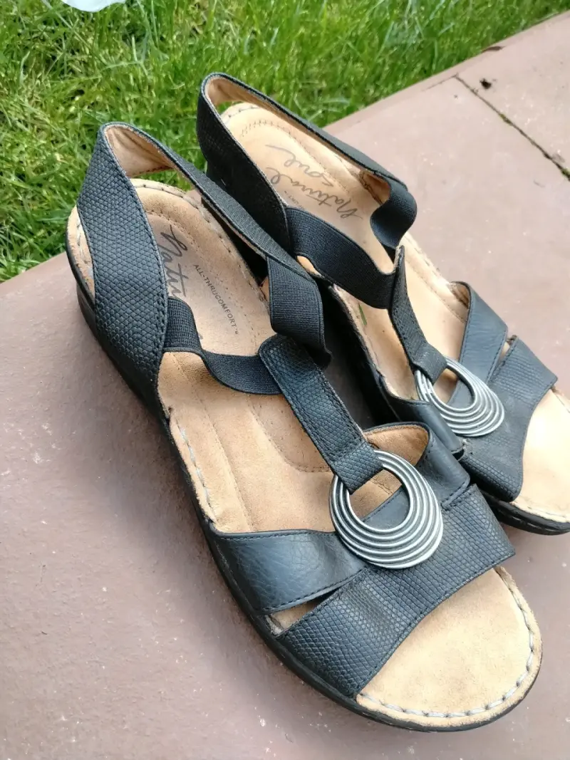 Sandalias de Cuero Negro - 3