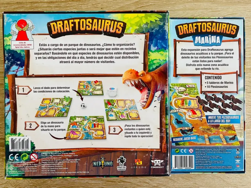 Juego de Mesa Draftosaurus con Expansión Marina - 2