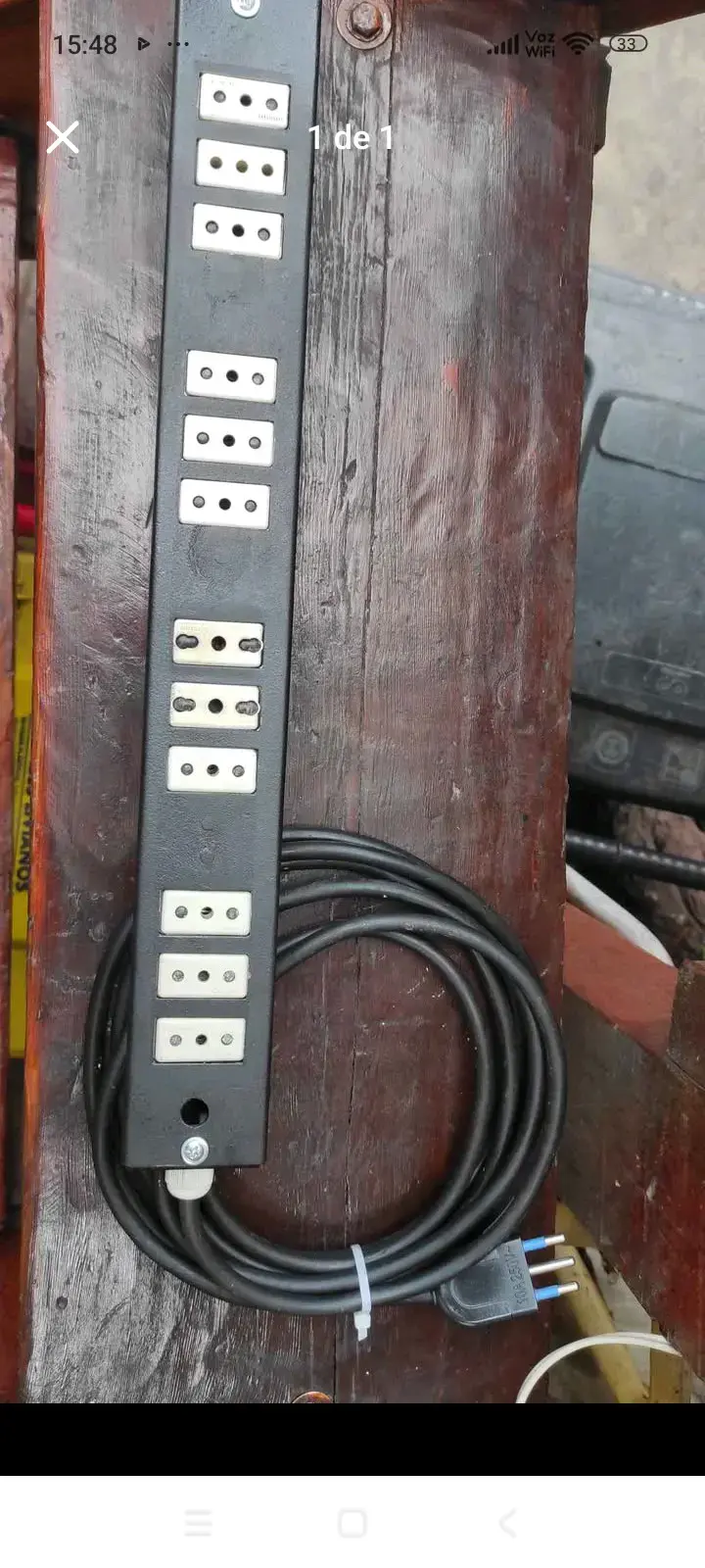 Zapatilla eléctrica de 8 módulos con cable largo - 1