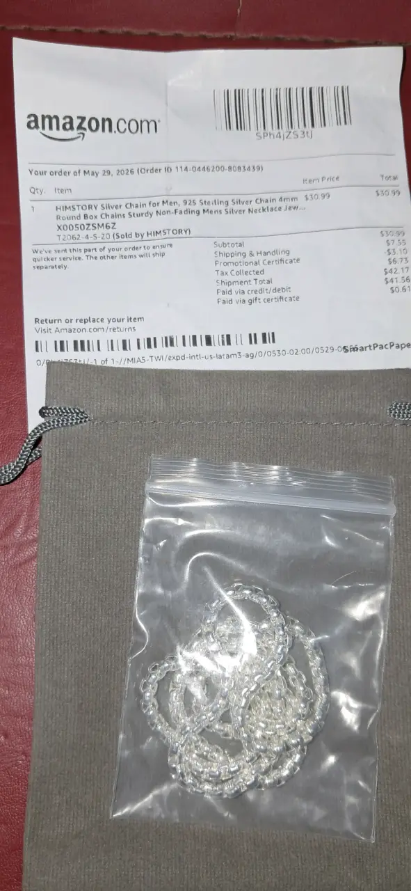 Cadena de plata esterlina 925 ( nueva - 2
