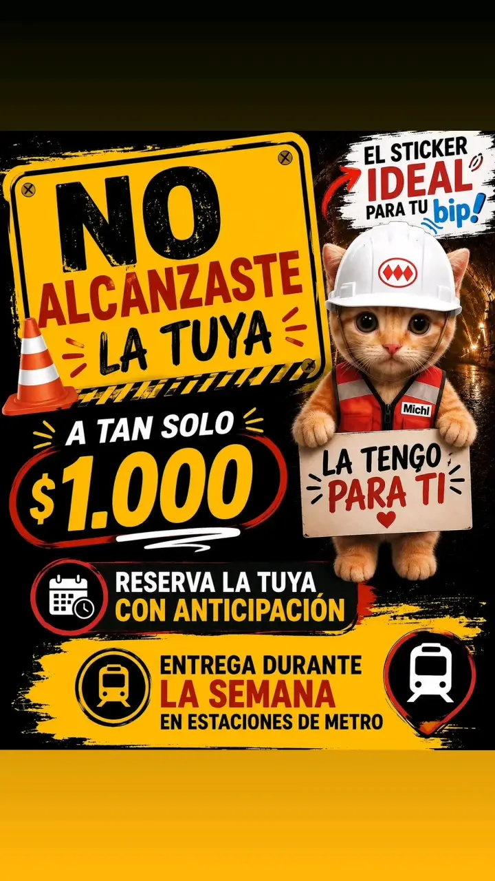 Sticker ideal para tarjeta Bip - 1