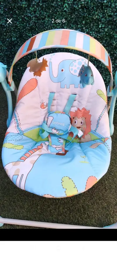 Columpio Mecedor para Bebé Bebesit celeste - miniatura 4