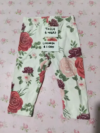 Pantalones de bebé con estampado floral - miniatura 1