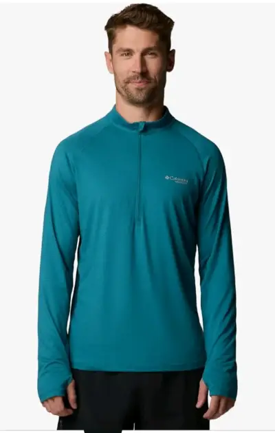 Polera deportiva Columbia Montrail verde para hom - miniatura 2
