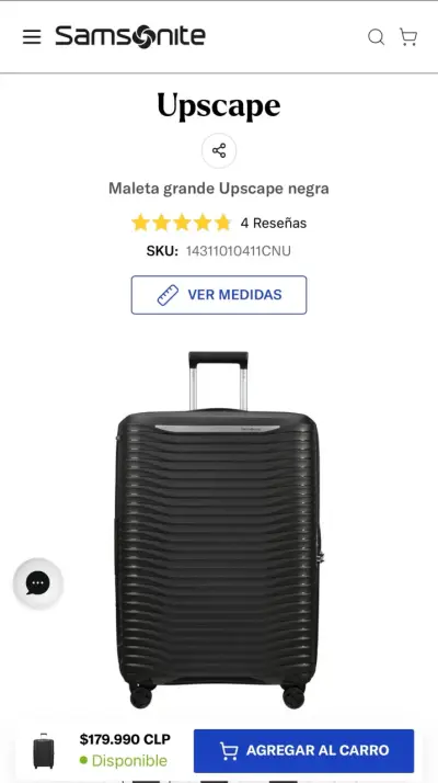Maleta grande negra Samsonite Upscape - miniatura 1