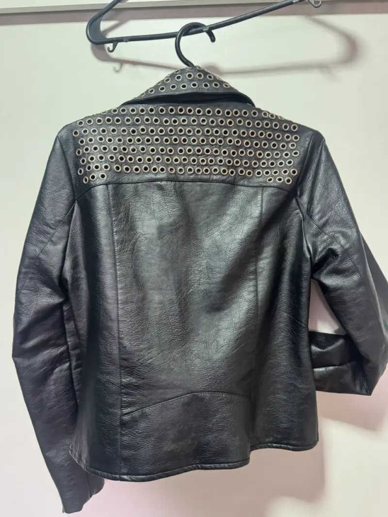 Chaqueta de cuero negra con tachas Roberto Cavalli - 2