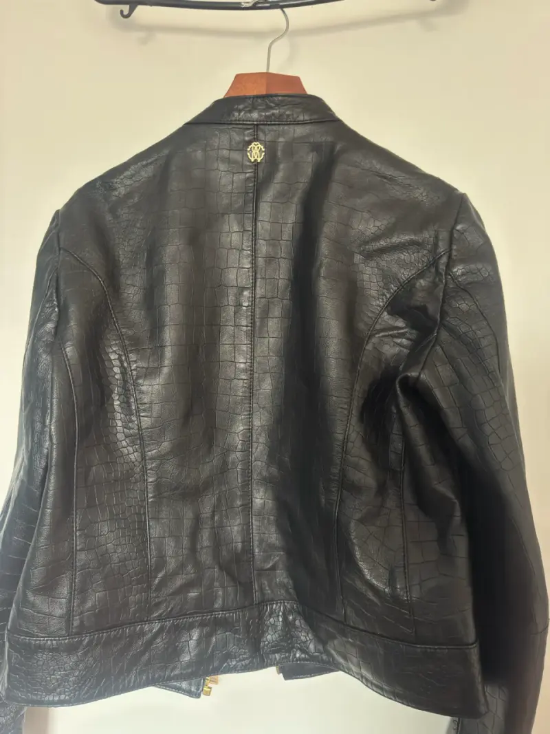 Chaqueta de cuero negra Roberto Cavalli para mujer - 3